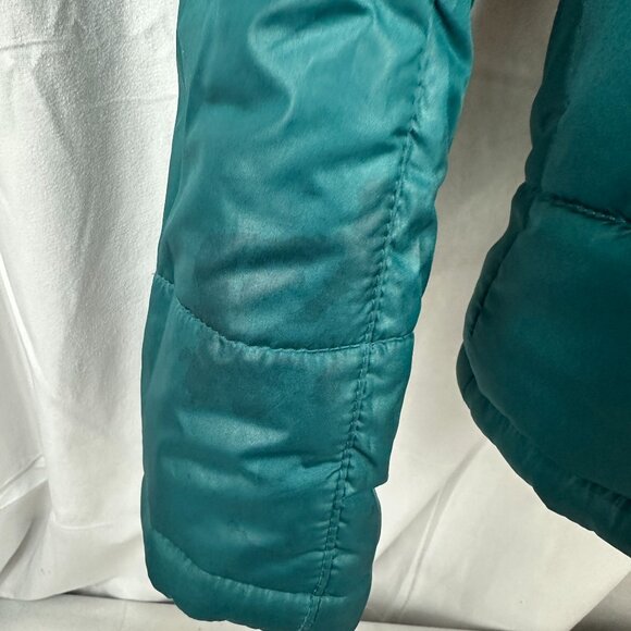 Faded Glory Reversible Quilted Jacket M 8-10 Black & Teal Polyester Womens - Picture 8 of 8